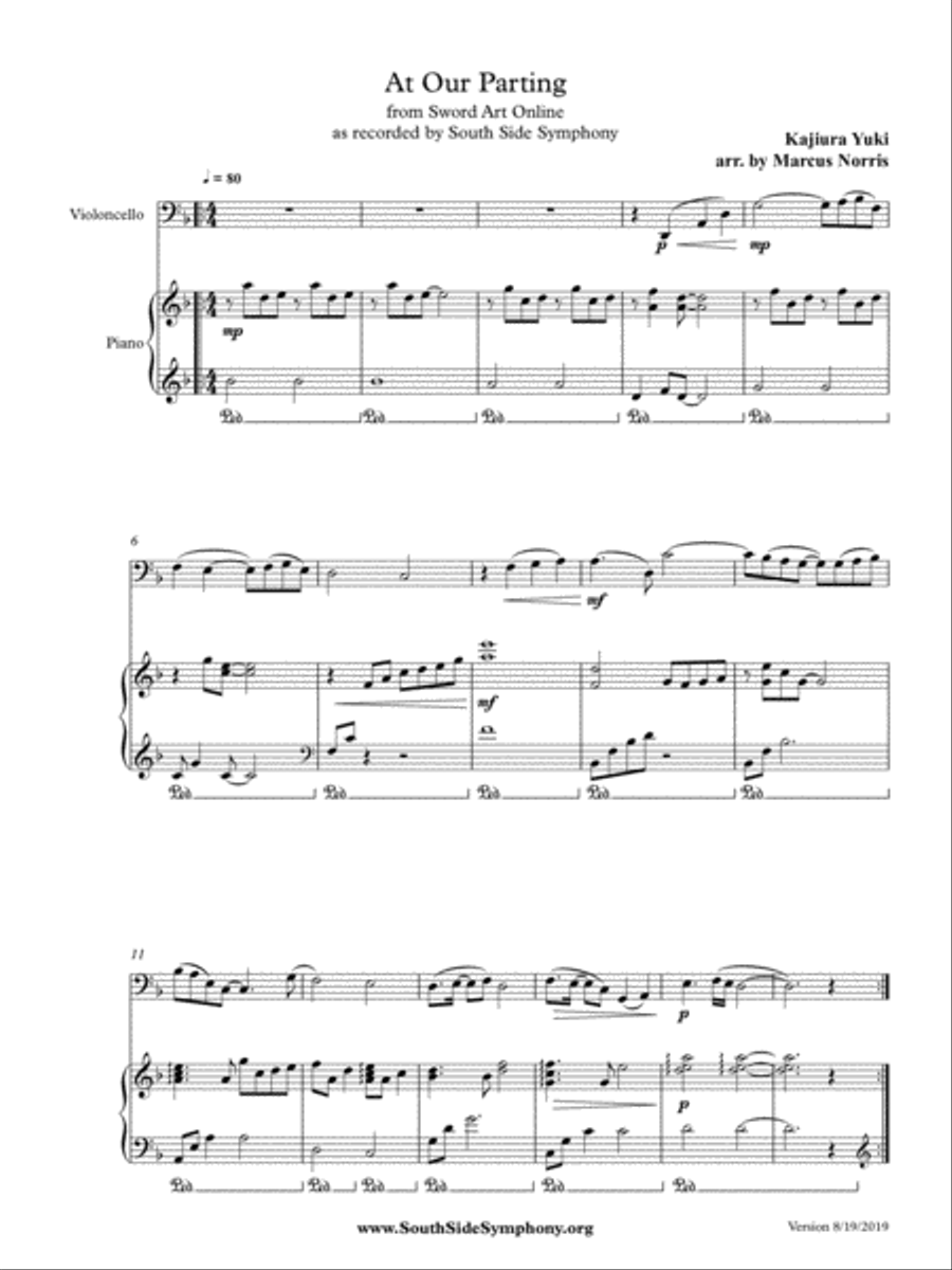 At Our Parting String Duet scores gallery preview page 1