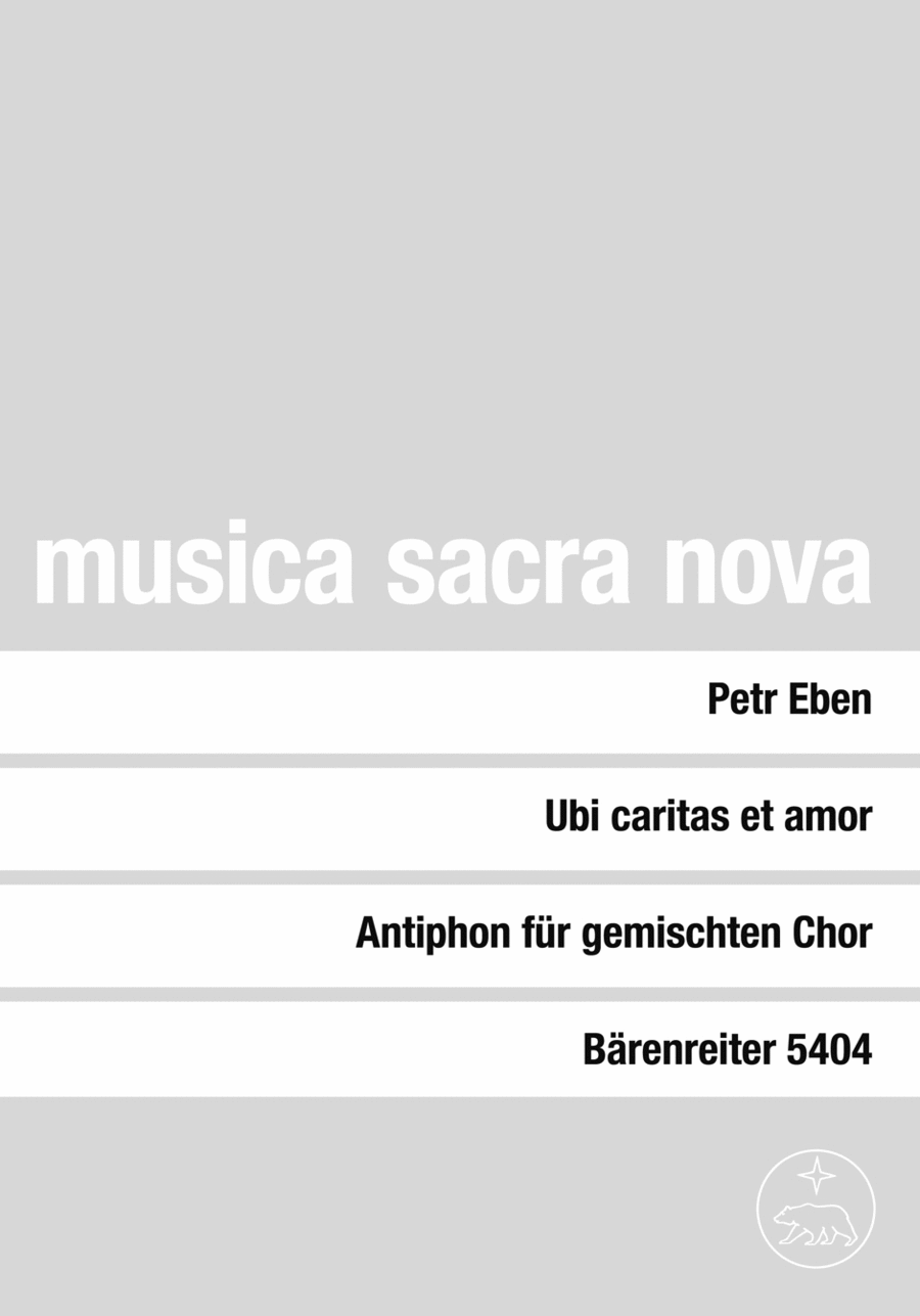 Ubi caritas et amor (1964) Mixed Choir scores gallery preview page 1