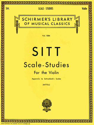 Book cover for Scale Studies for Violin, Appendix to Schradieck Scales