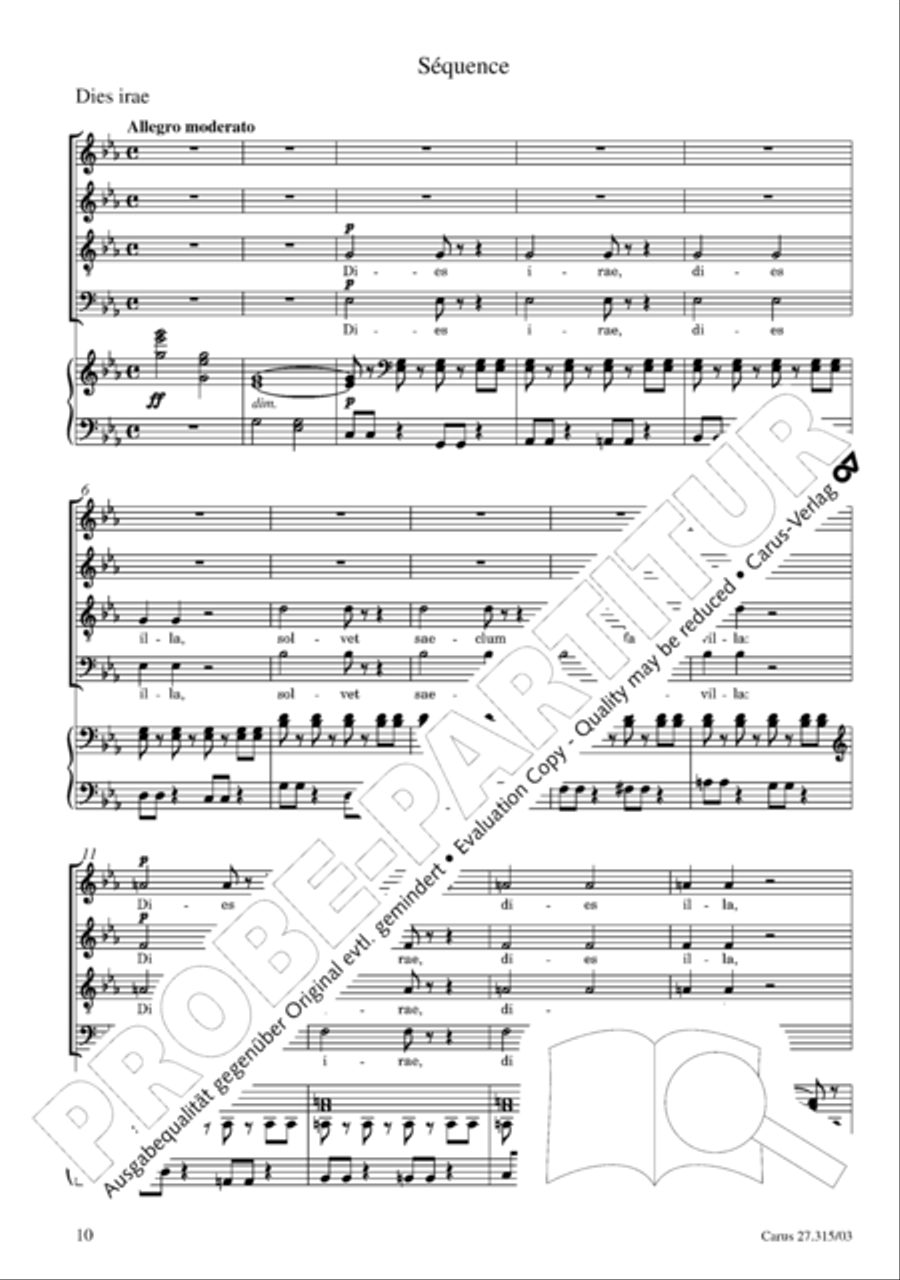 Requiem in C major 4-Part scores gallery preview page 11