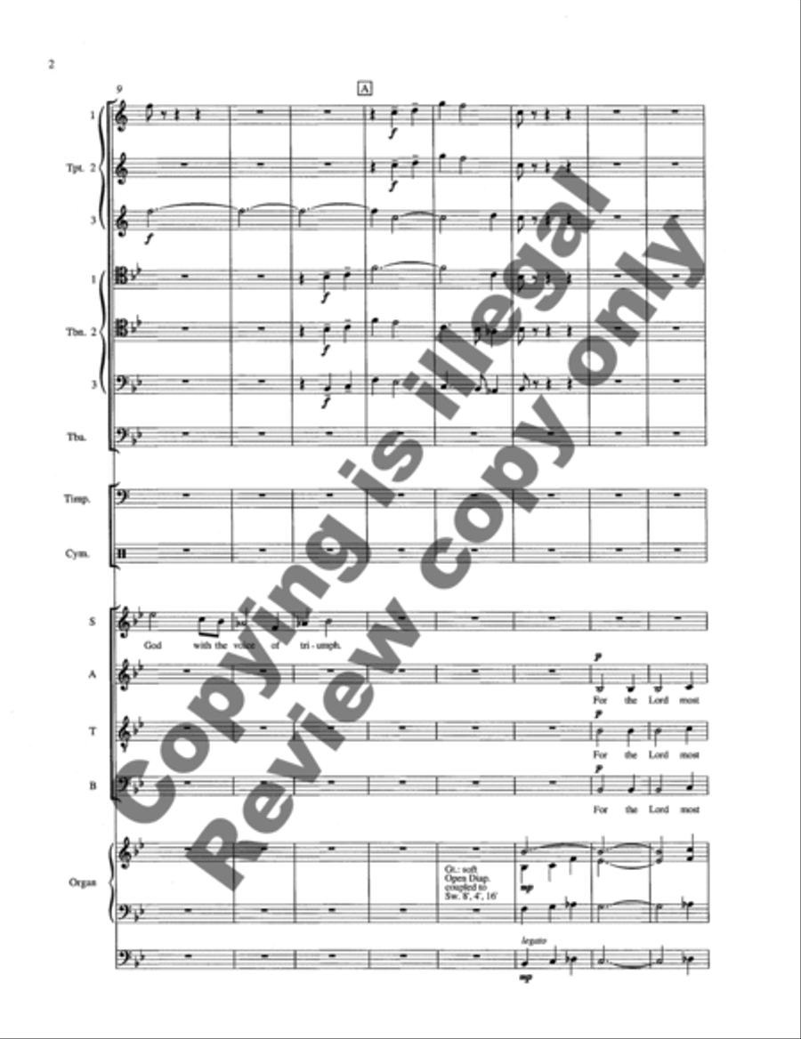 O Clap Your Hands (Brass & Percussion Full Score & Parts) Choir scores gallery preview page 9