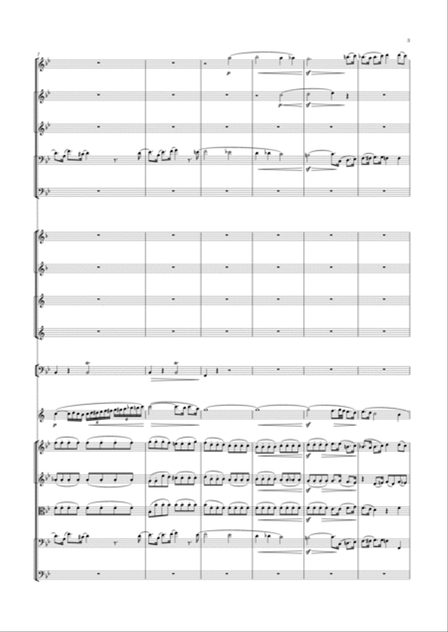 Crusell - Clarinet Concerto No.3 in B flat major, Op.11 Full Orchestra scores gallery preview page 3
