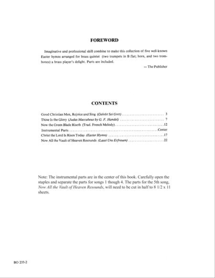 Easter Brass Music Horn scores gallery preview page 3