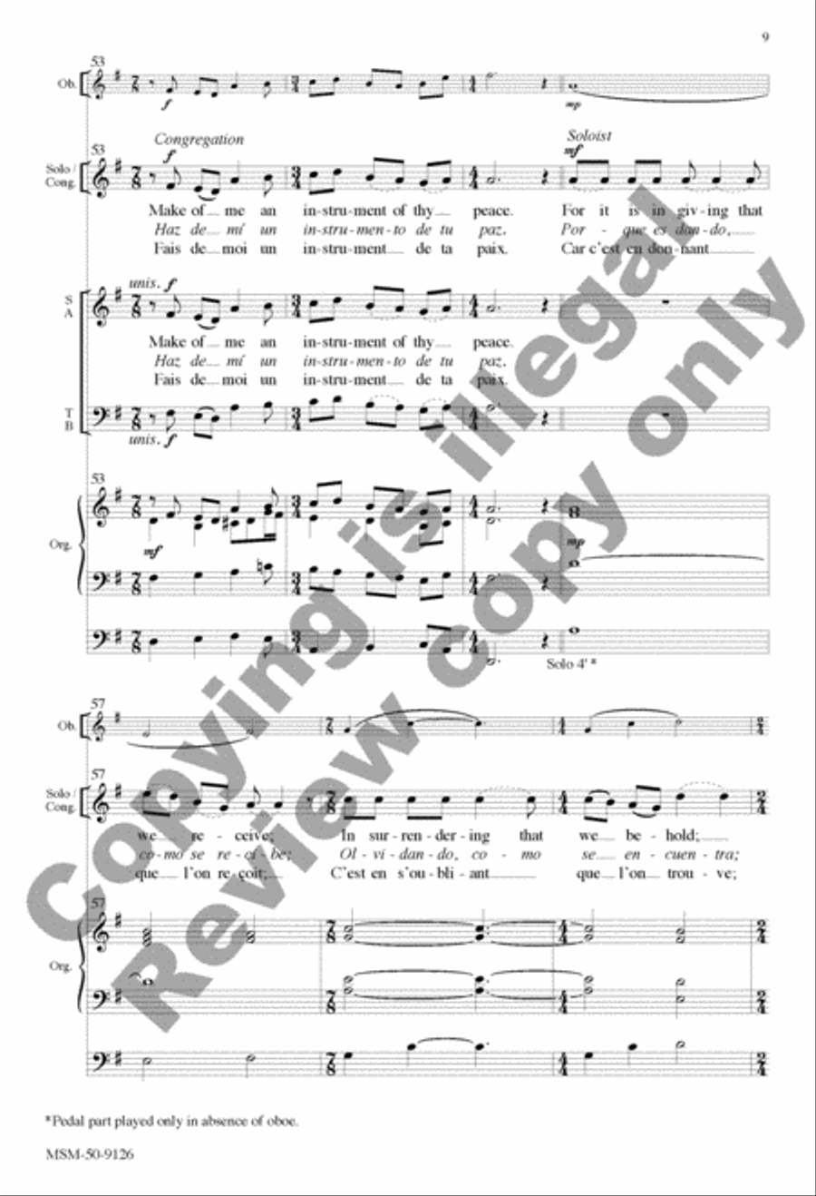 Peace Prayer of St. Francis 4-Part scores gallery preview page 19