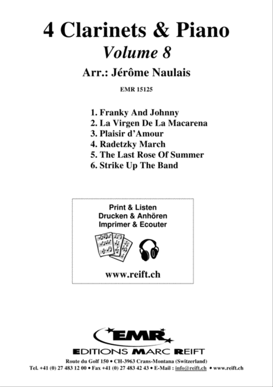 4 Clarinets & Piano Vol. 8 Clarinet scores gallery preview page 2