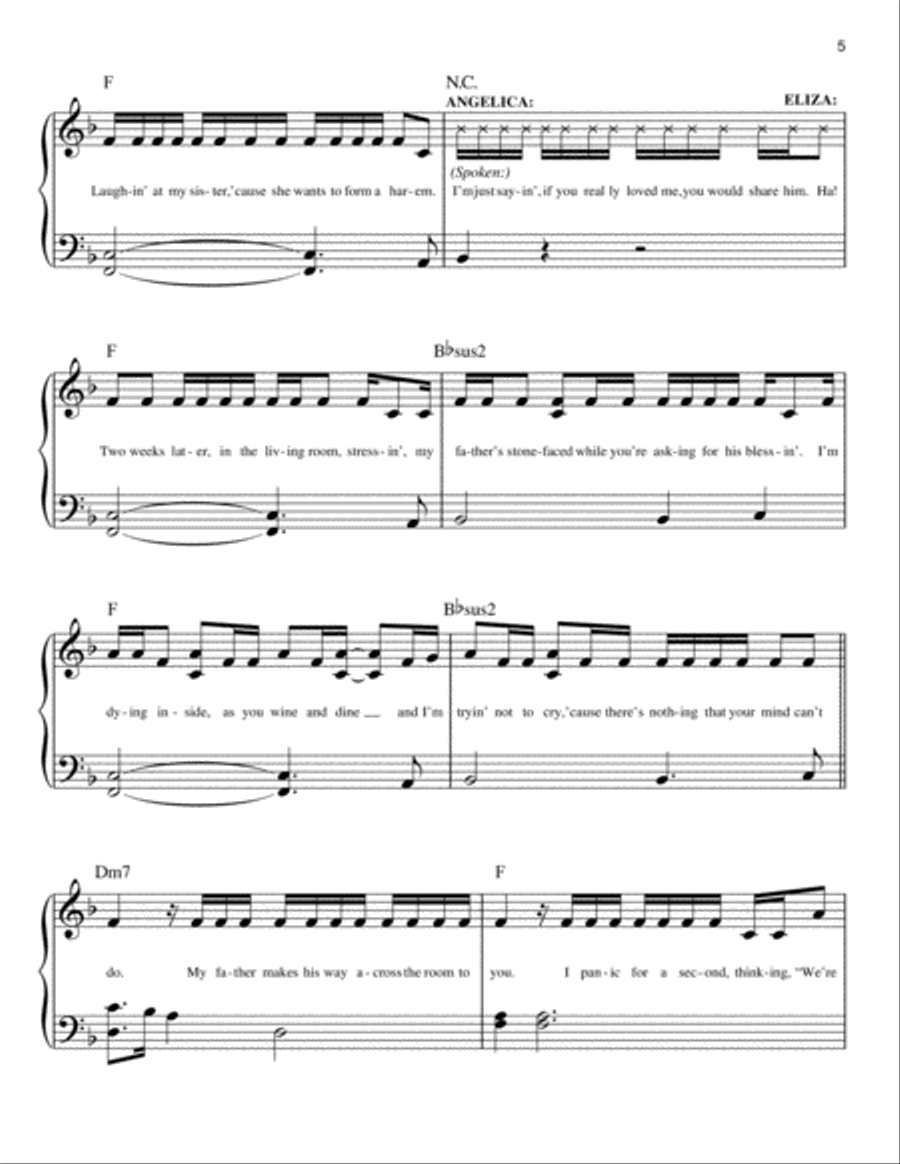 Helpless (from Hamilton) Easy Piano scores gallery preview page 5