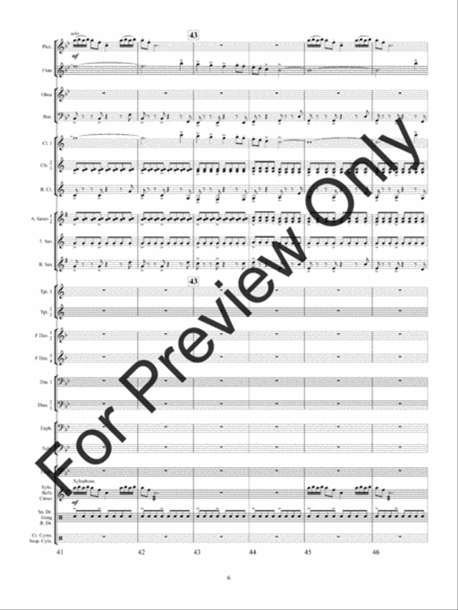 Variations On A Mighty Fortress Concert Band scores gallery preview page 9