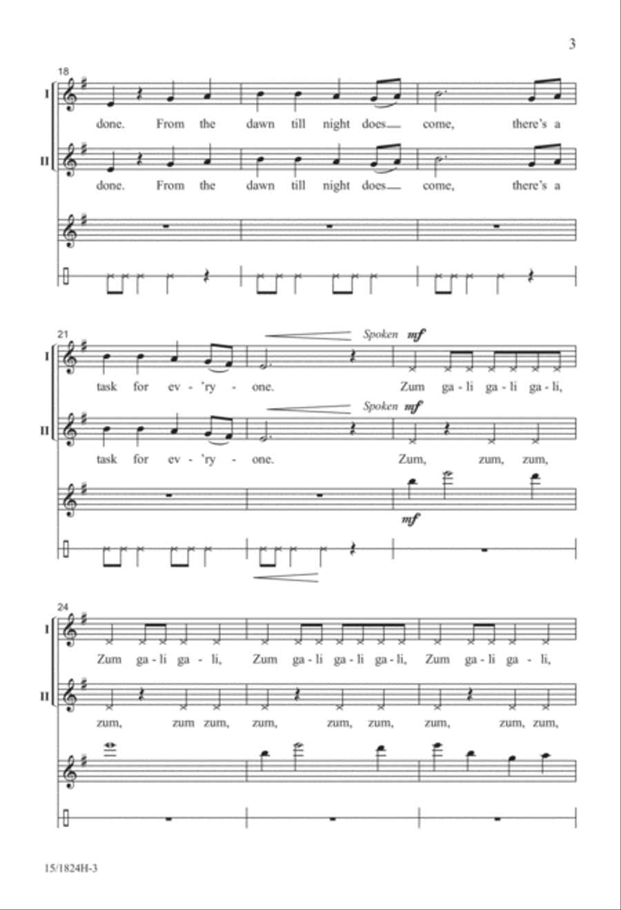 Zum Gali Gali 2-Part scores gallery preview page 3
