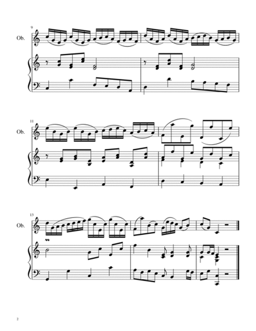 Handel Air in C major for Oboe and Piano, HMV 601