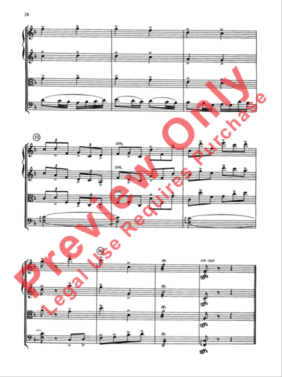 Jazz Classics String Quartet scores gallery preview page 29