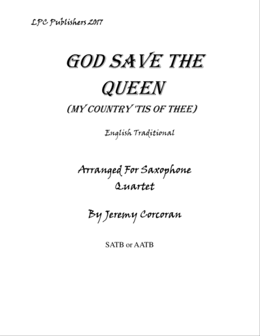 God Save the Queen (My Country Tis of Thee) Woodwind Quartet scores gallery preview page 1