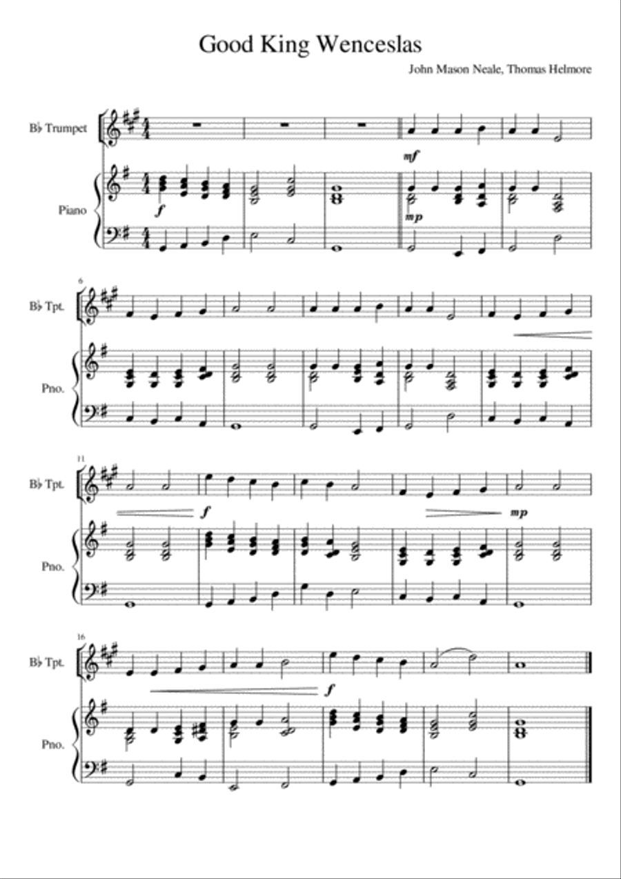 Good king store wenceslas trumpet