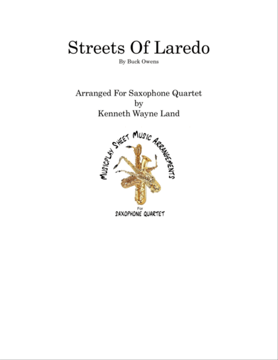 Streets Of Laredo Saxophone Quartet scores gallery preview page 1