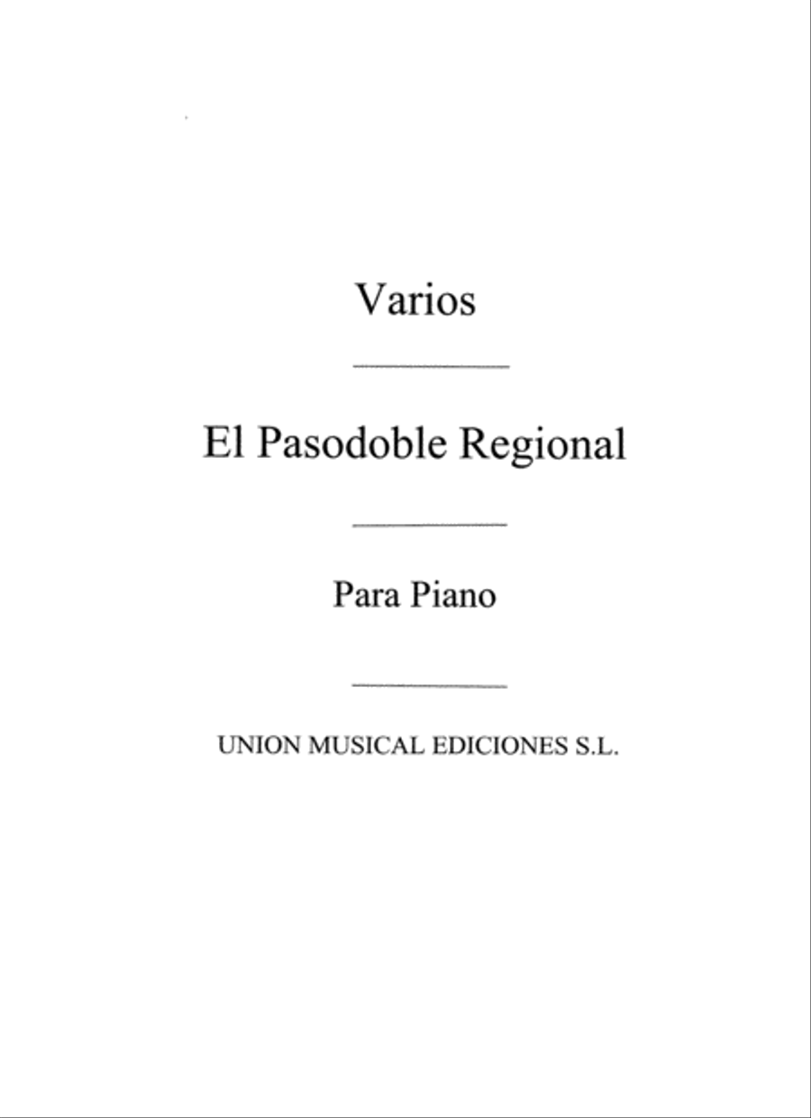 Varios: Album De Pasodoblesregionales For Piano