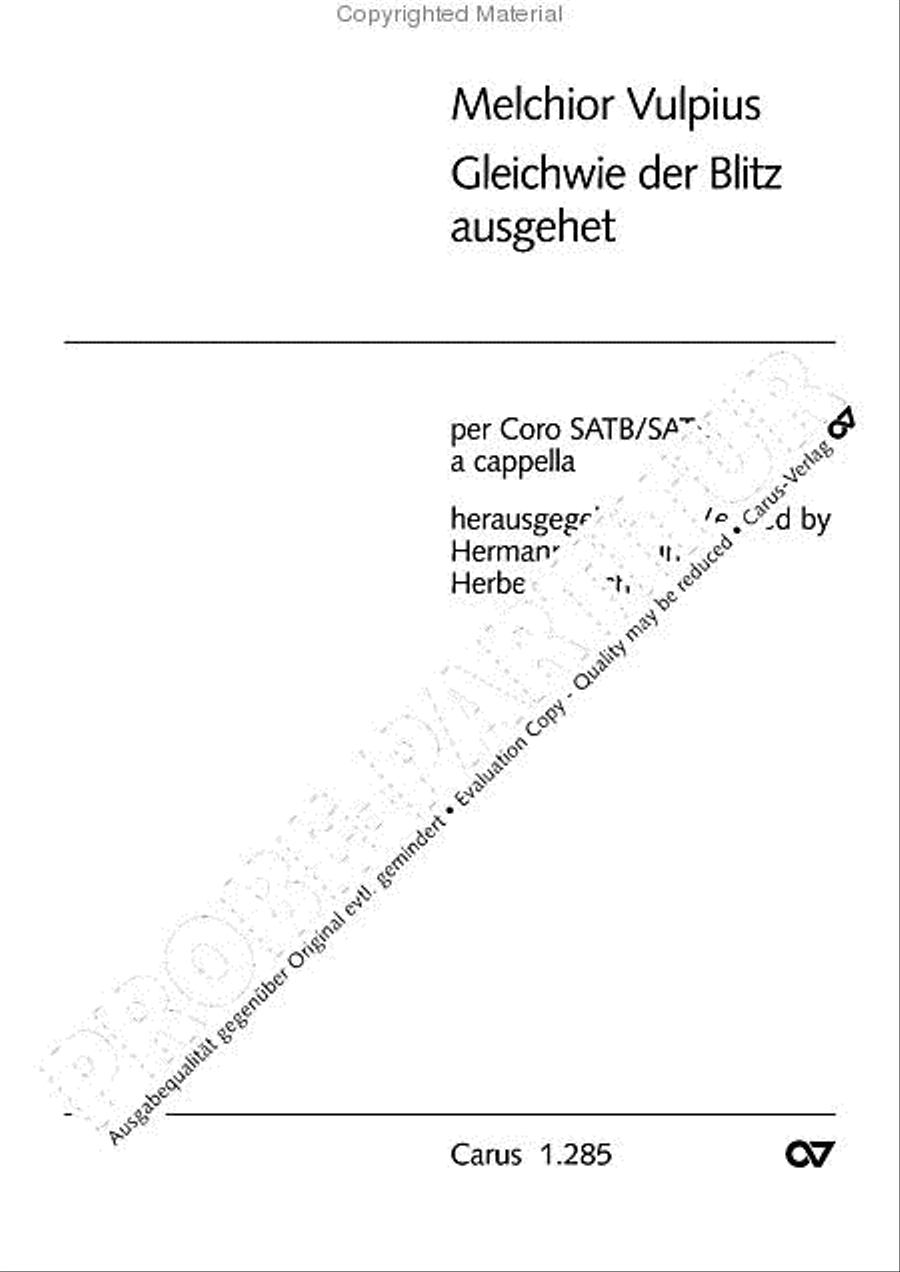 Gleichwie der Blitz SSATB scores gallery preview page 2