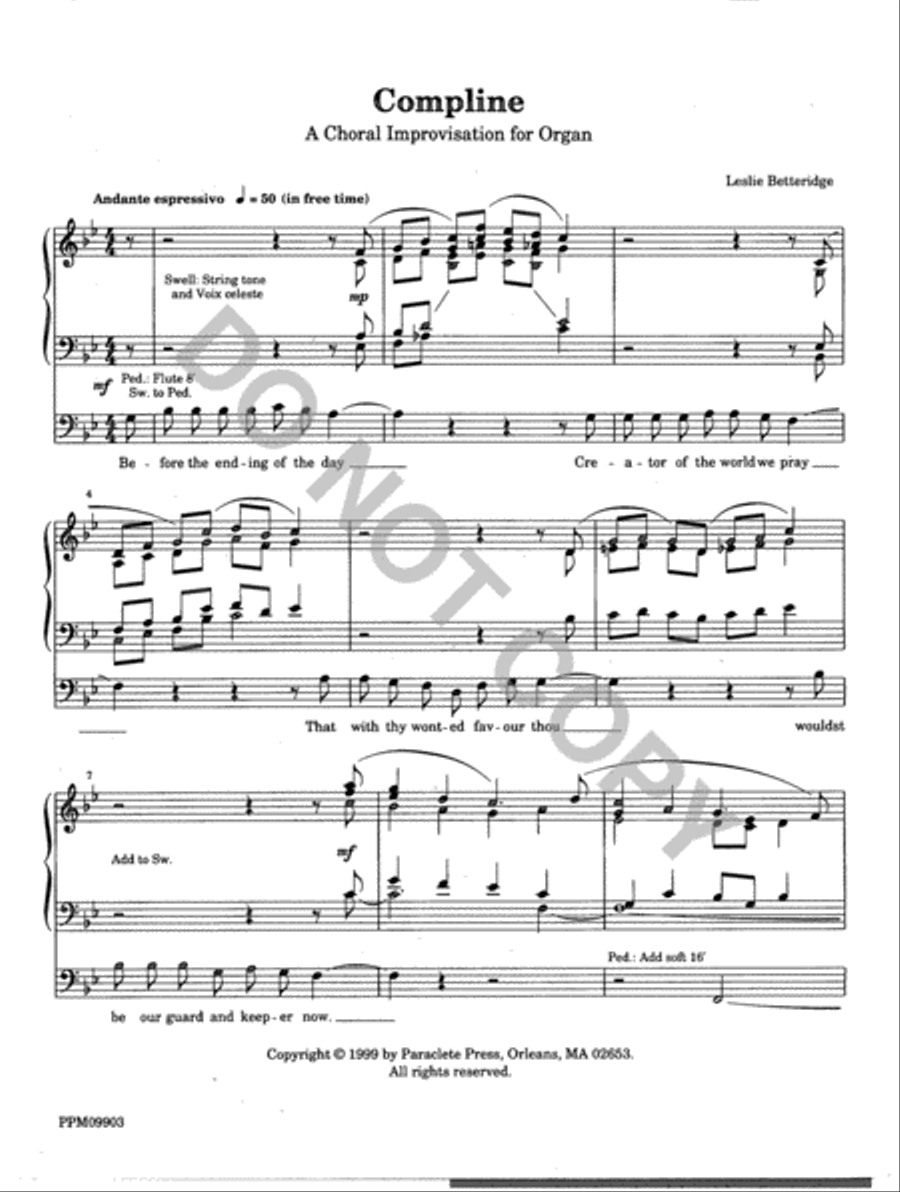 Compline Compline Organ scores gallery preview page 2