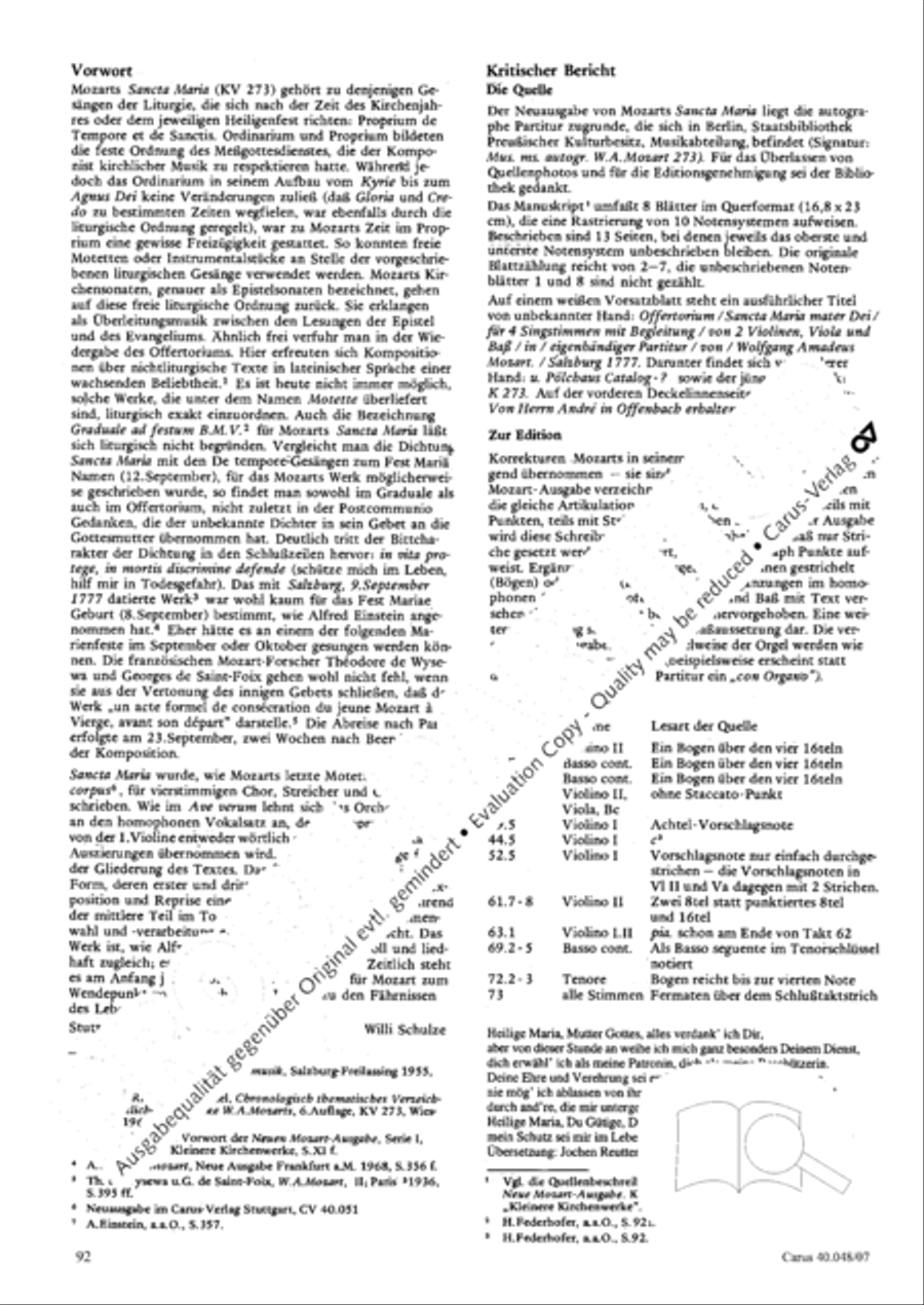 Regina coeli in B-Flat Major, K. 127 4-Part scores gallery preview page 93
