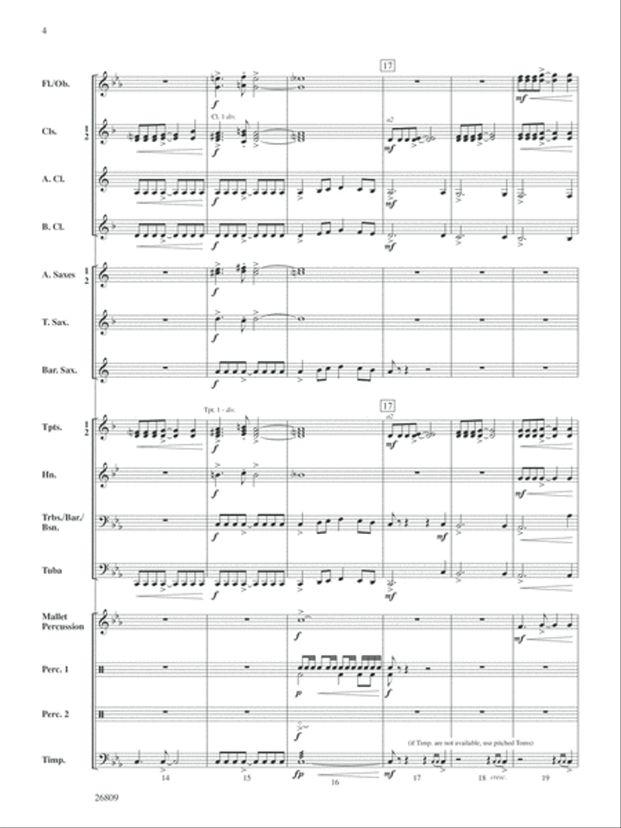 The Escape of the Shadow Men: Score Concert Band scores gallery preview page 4