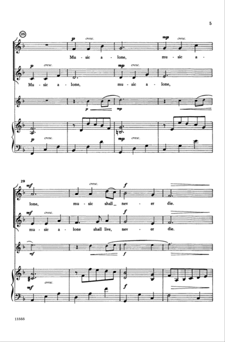 Music Alone Shall Live Music Alone Shall Live Choir scores gallery preview page 4