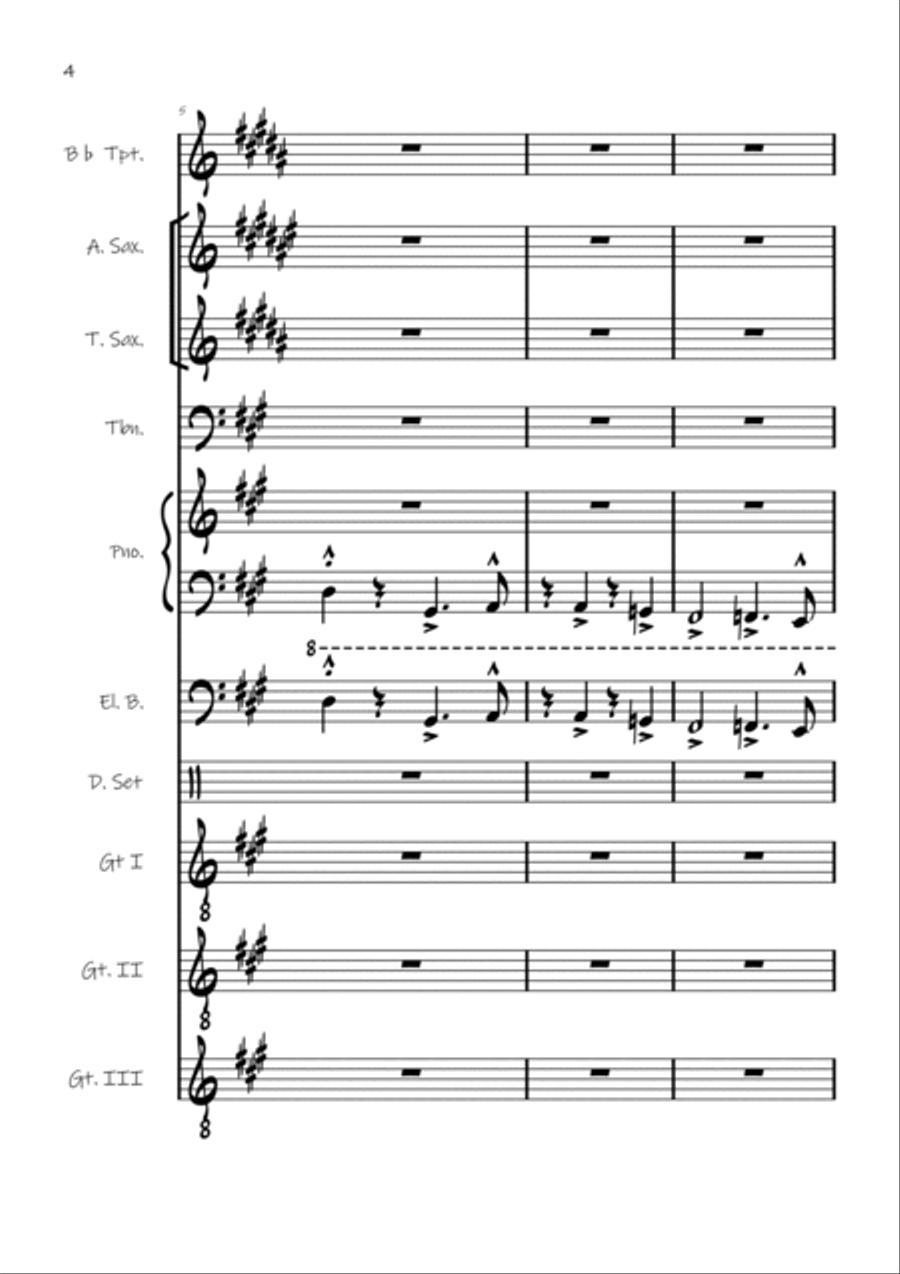 Seinfeld Theme Concert Band scores gallery preview page 4