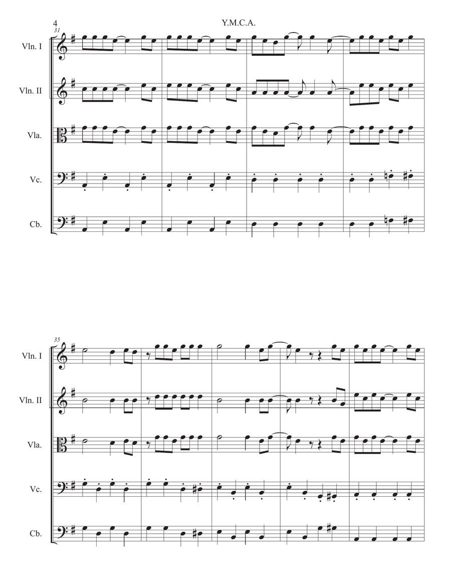 Y.M.C.A. String Quartet scores gallery preview page 4