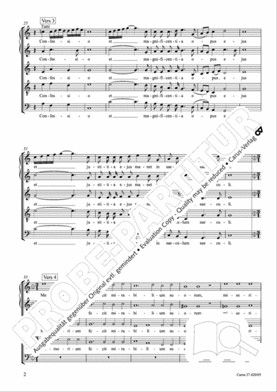 Confitebor III (Confitebor Terzo) SSATB scores gallery preview page 3