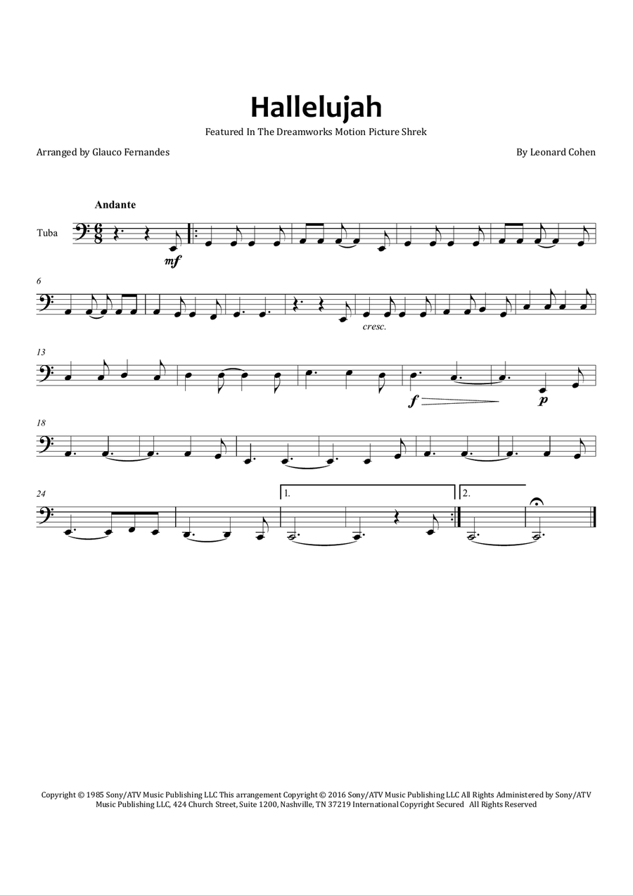 Hallelujah Chamber Music scores gallery preview page 1