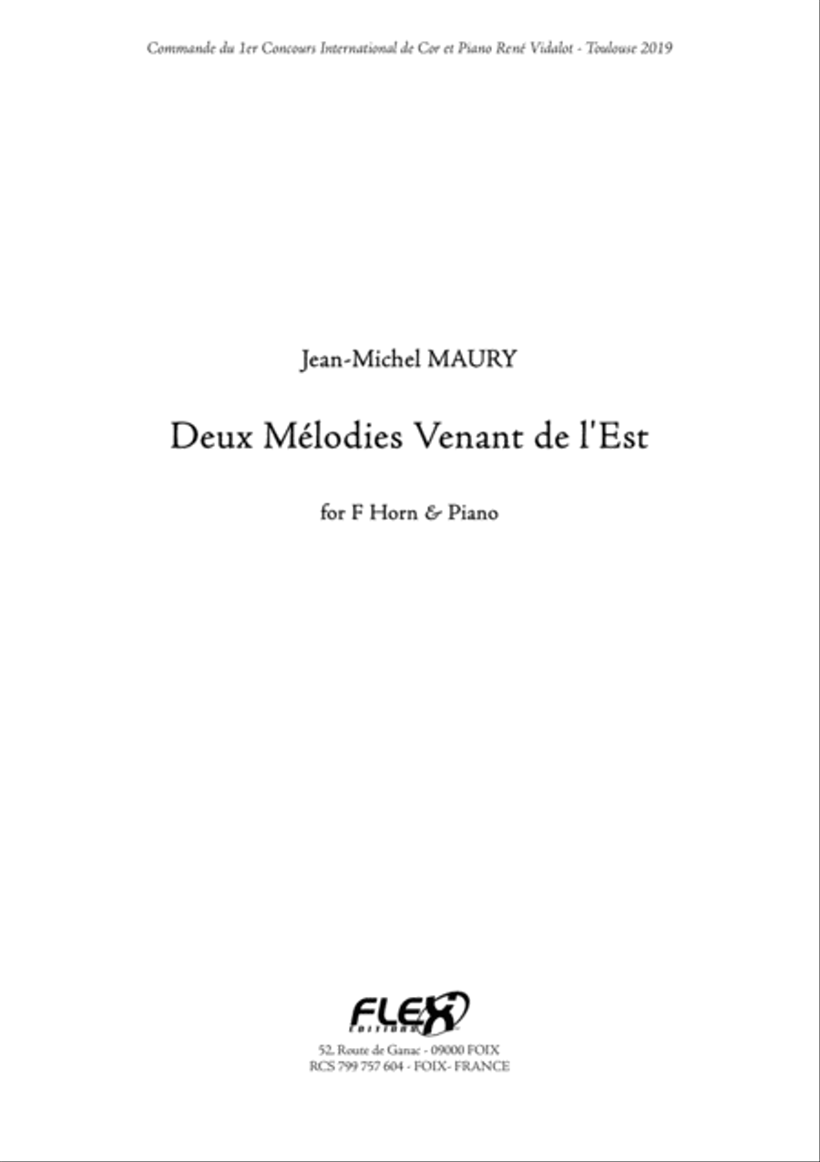 Deux Melodies Venant de l'Est Piano Accompaniment scores gallery preview page 2