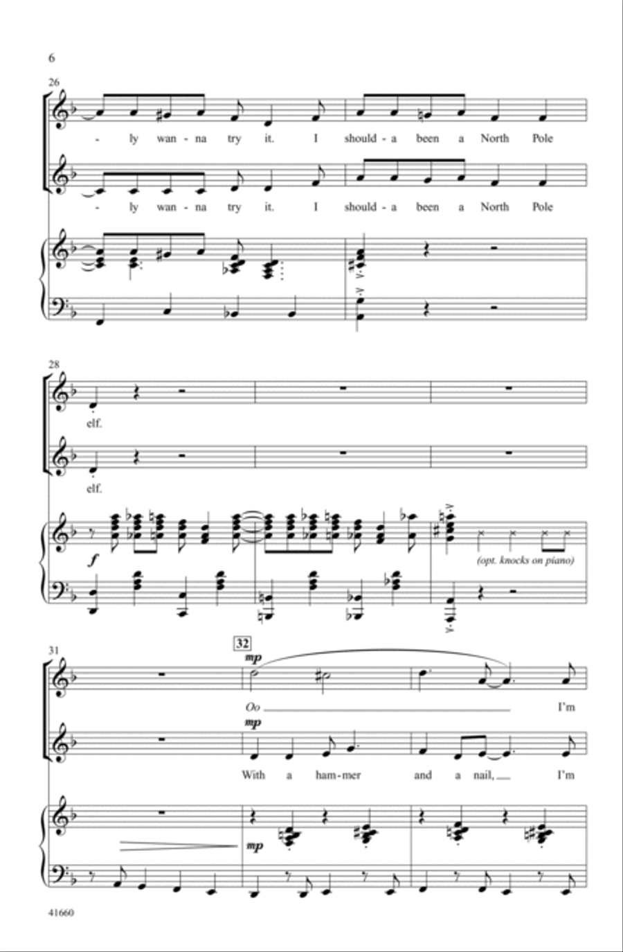 Shoulda Been a North Pole Elf Choir scores gallery preview page 4