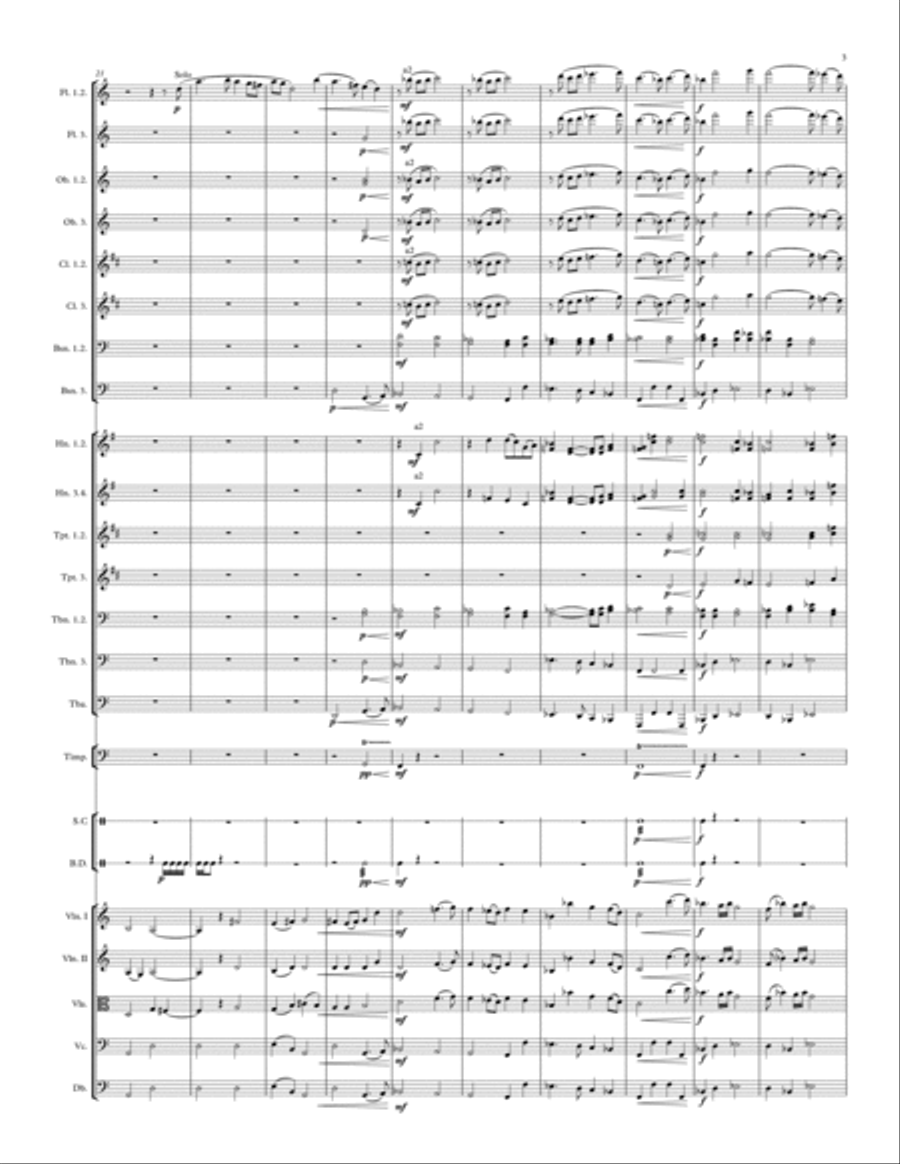 Peace and Hope (for large orchestra) Large Ensemble scores gallery preview page 3
