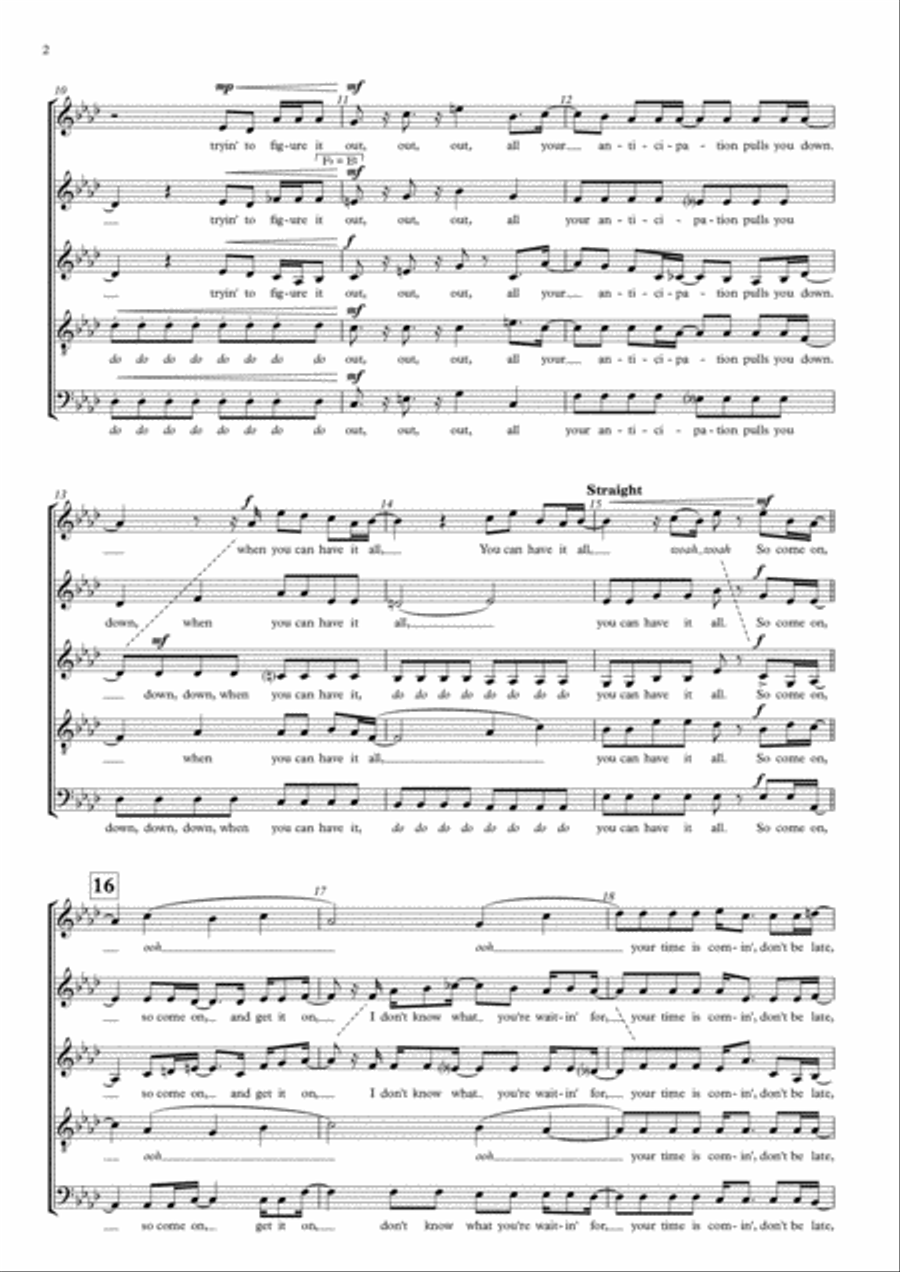 Shine Shine Choir scores gallery preview page 2
