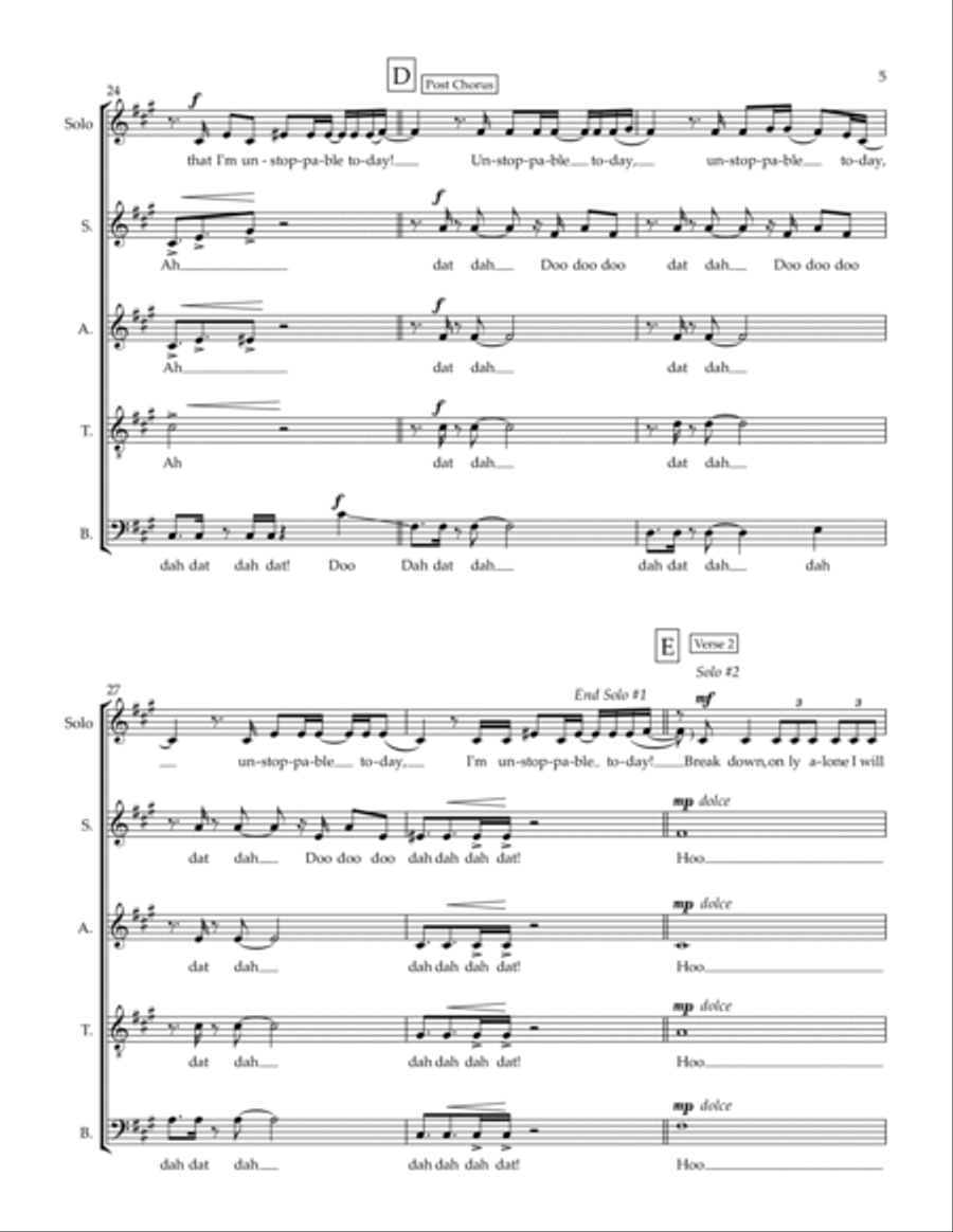 Unstoppable 4-Part scores gallery preview page 5