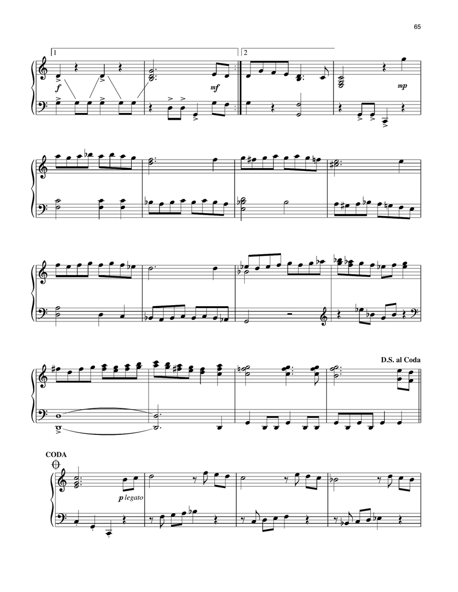 The Masterpiece (theme from Masterpiece Theatre) Piano, Vocal, Guitar scores gallery preview page 2