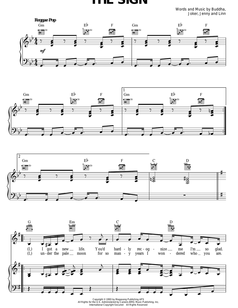 The Sign Acoustic Guitar scores gallery preview page 1