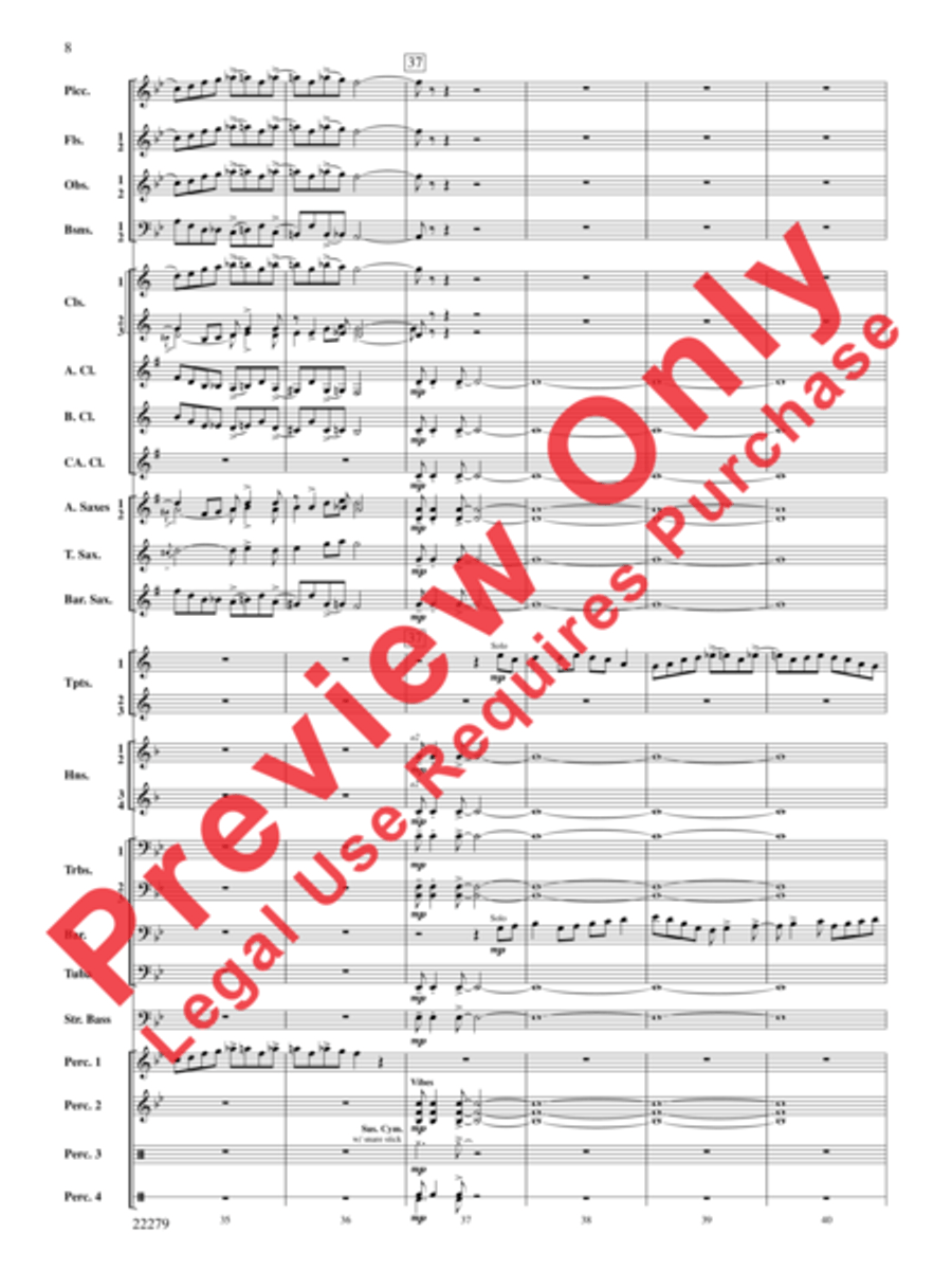 Bayou Breakdown Concert Band scores gallery preview page 9