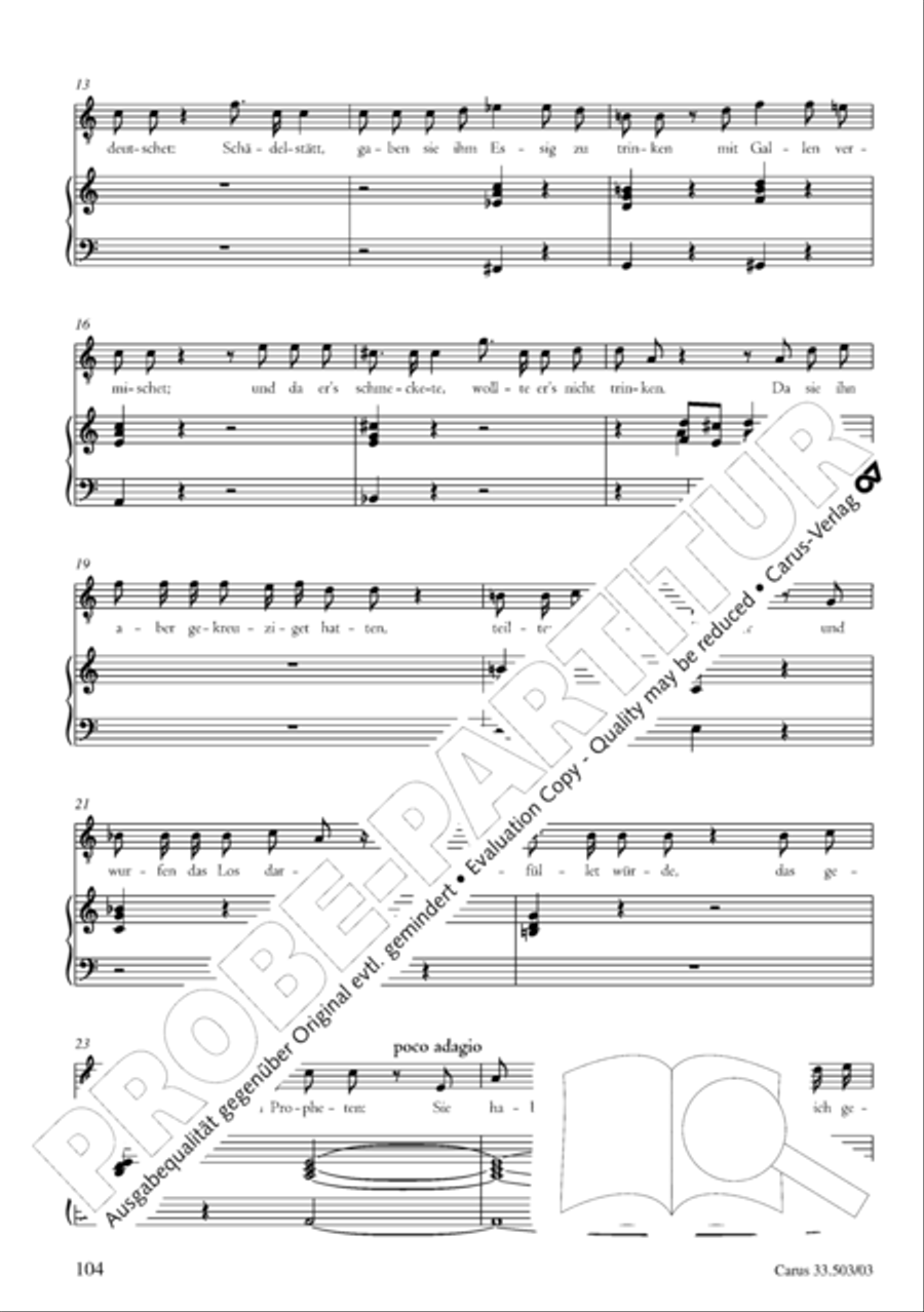 Passion according to St. Matthew (Passions-Musik nach dem Evangelisten Matthaus) SSATB scores gallery preview page 105