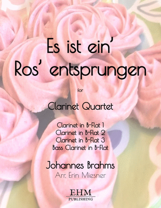 Book cover for Es ist ein' Ros' entsprungen for Clarinet Quartet