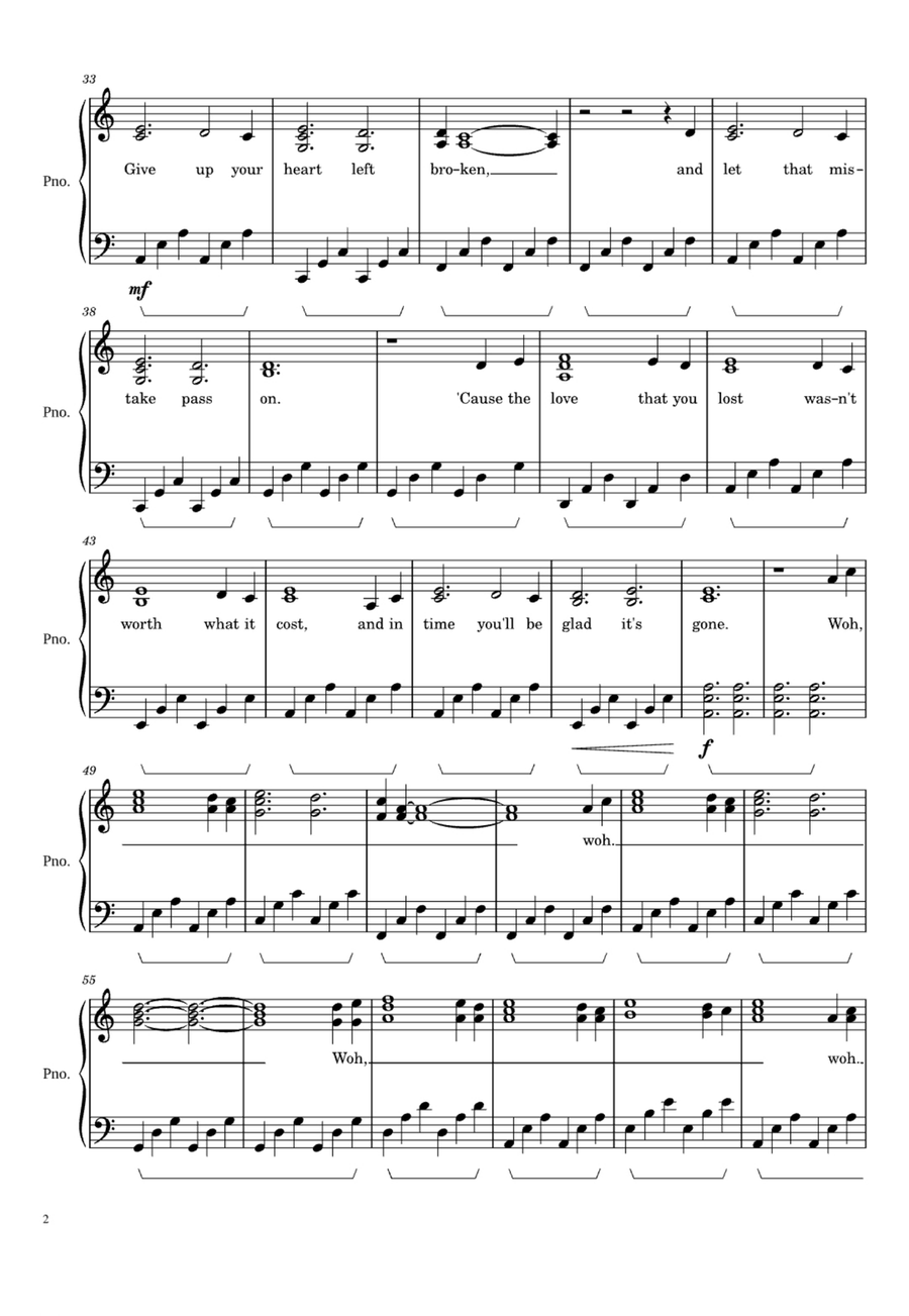 Roads Untraveled Roads Untraveled Easy Piano scores gallery preview page 2
