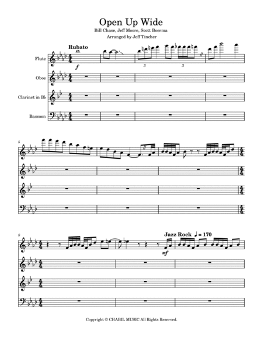 口コミ サイト 商品 Up Open Wide Digital - Quartet Woodwind - Chase Bill by アート・デザイン・音楽