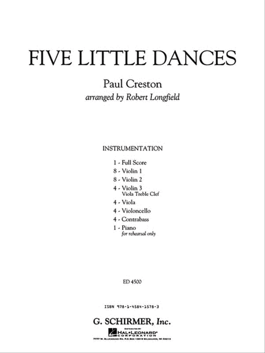 Five Little Dances - Full Score