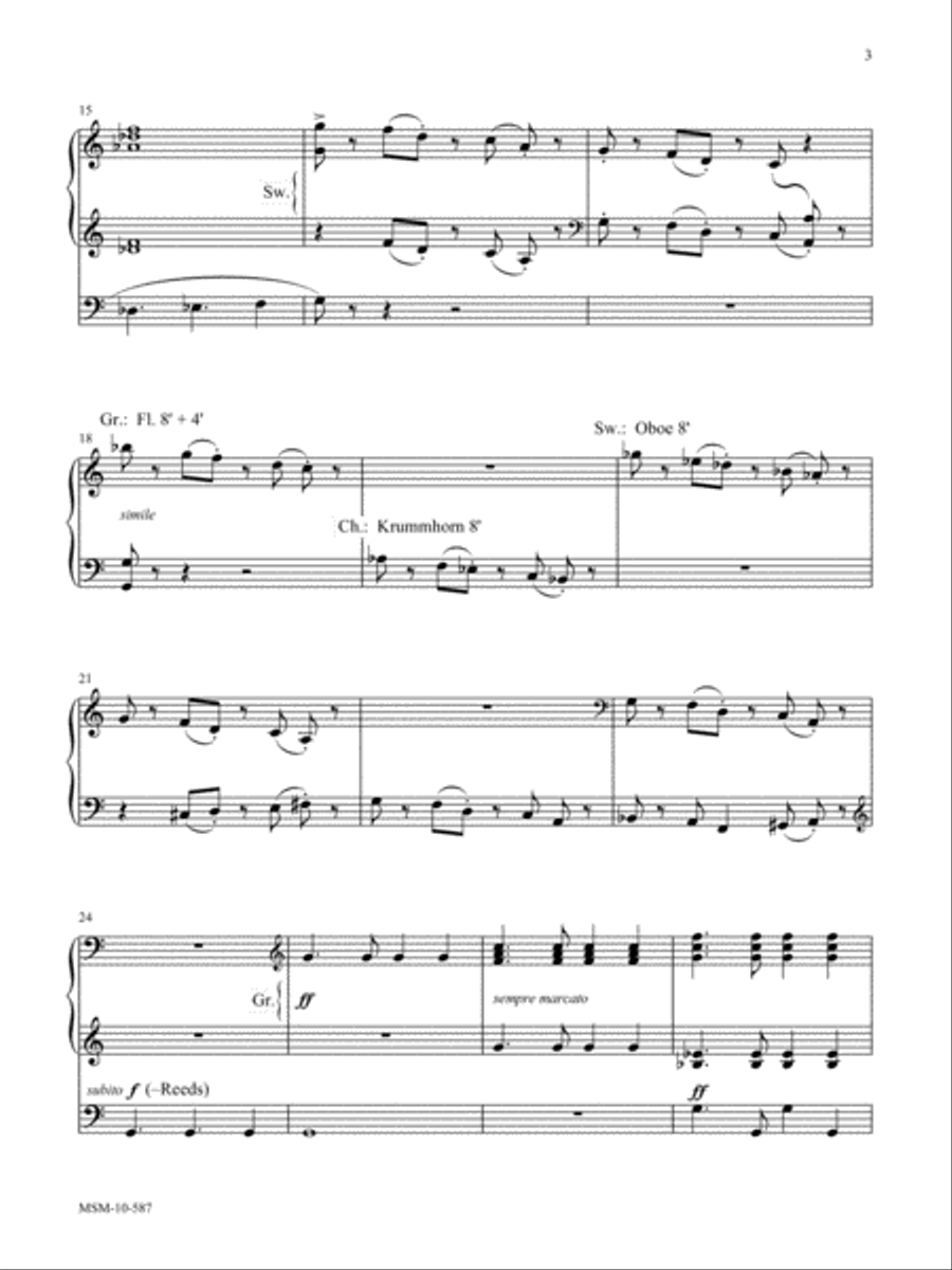 Fanfares and Riffs Organ scores gallery preview page 3