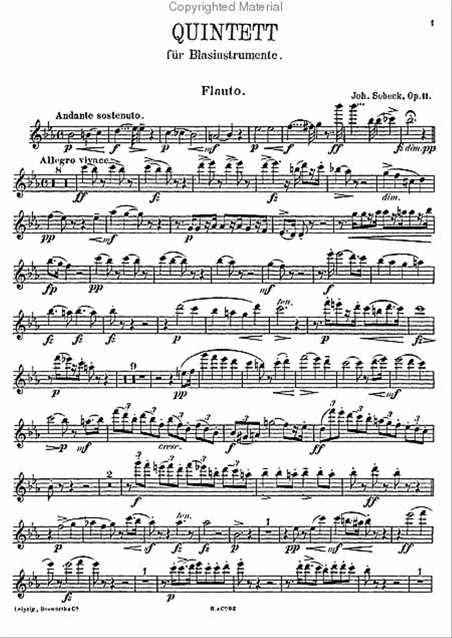 Wind Quintet in Eb, Op. 11 Woodwind Quintet scores gallery preview page 2