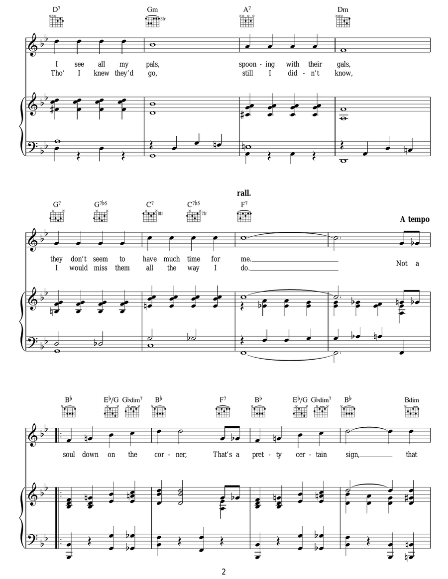 Wedding Bells Are Breaking Up That Old Gang Of Mine Acoustic Guitar scores gallery preview page 2