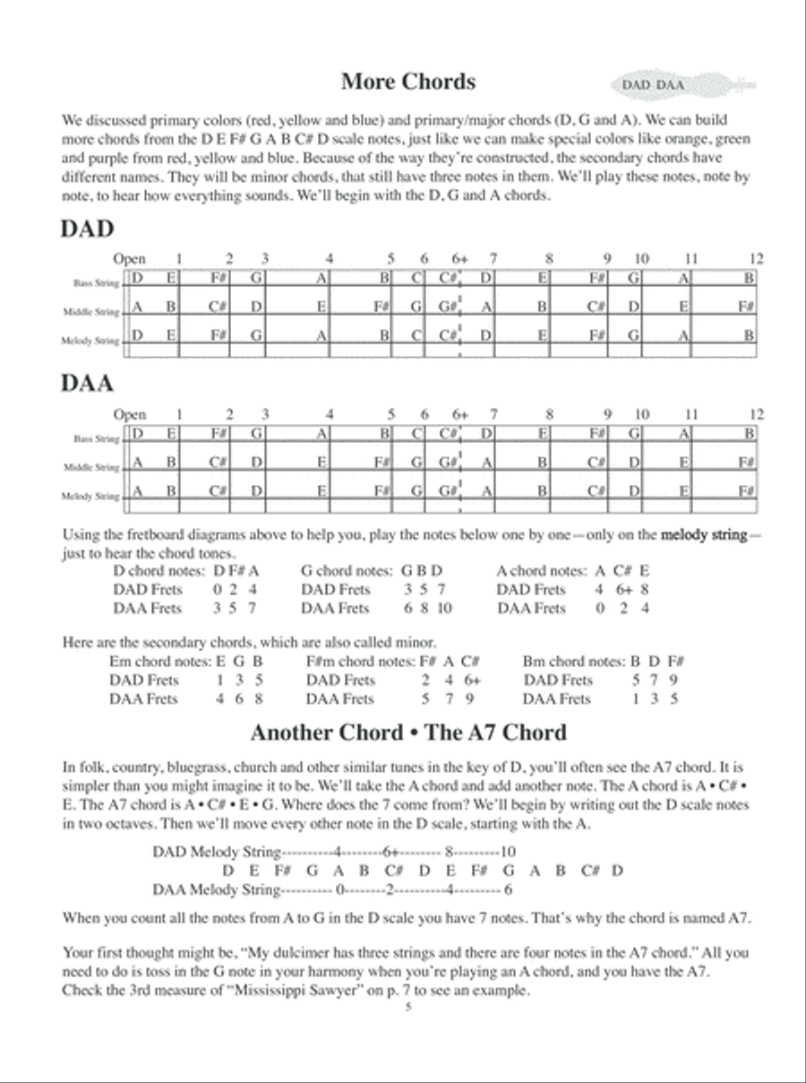 Mountain Dulcimer Chords Made Easy Mountain Dulcimer scores gallery preview page 6