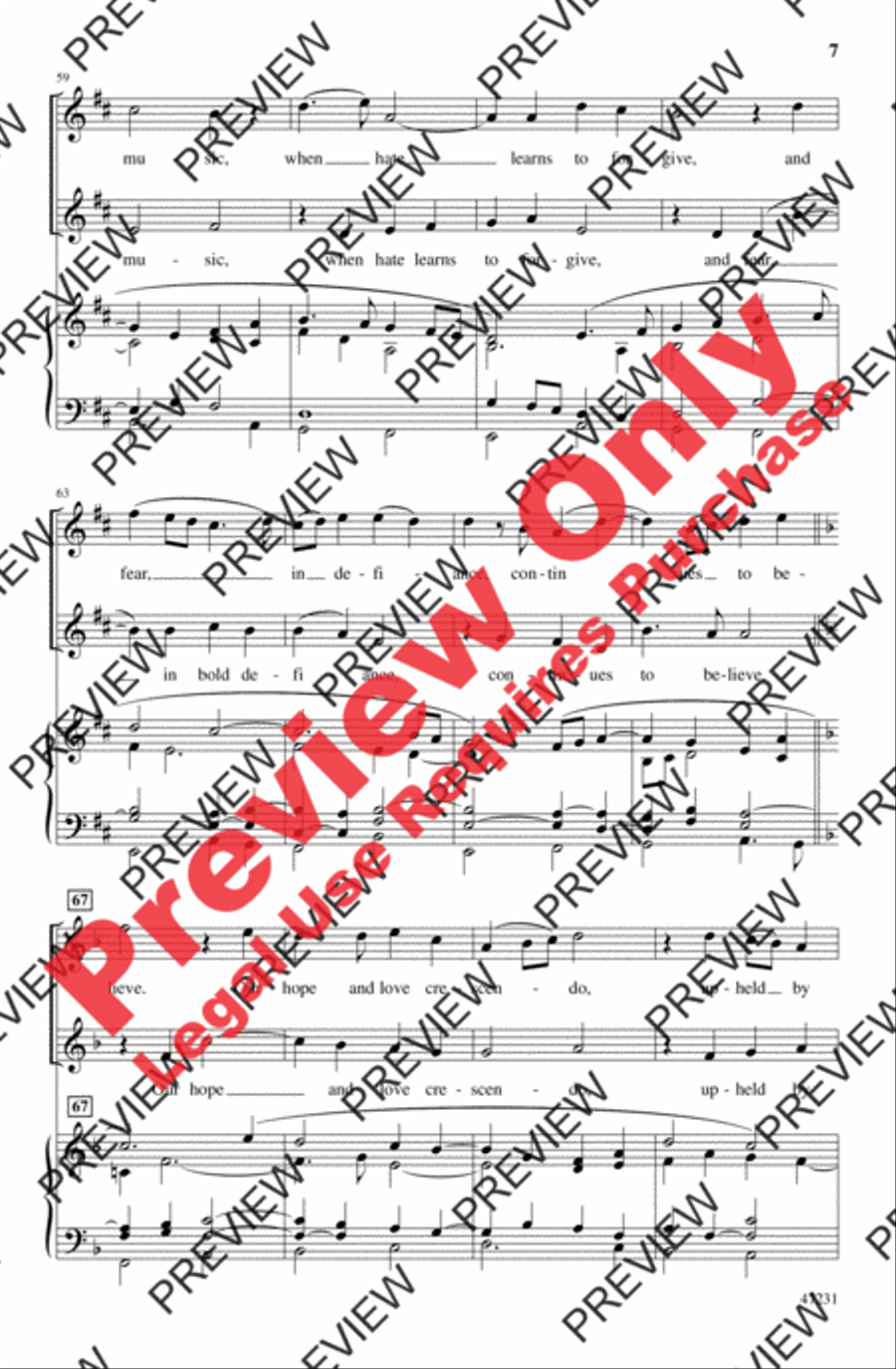 God's Song Cannot Be Silenced 4-Part scores gallery preview page 14