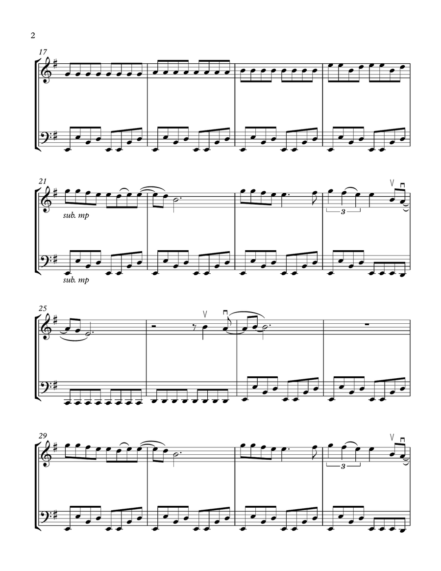Livin' On A Prayer String Duet scores gallery preview page 2