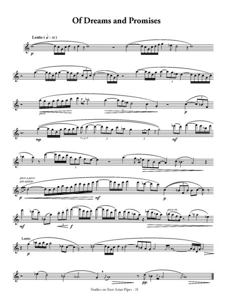 Studies on East Asian Pipes for Solo Piccolo