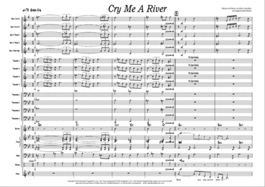 Cry Me A River Cry Me A River Big Band scores gallery preview page 2