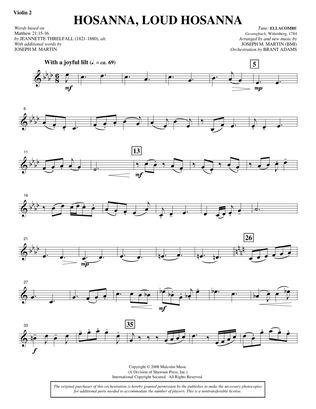 Hosanna, Loud Hosanna (from "Covenant Of Grace") - Violin 2