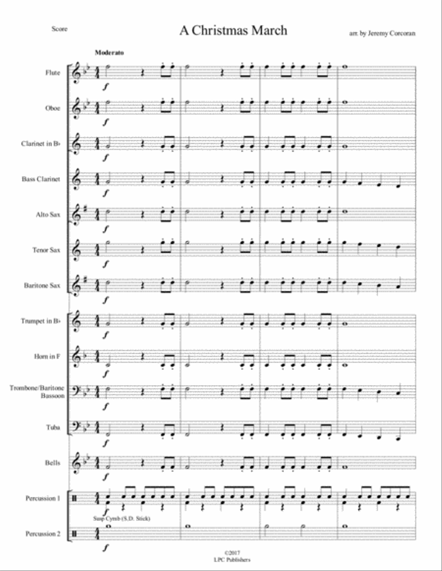 A Christmas March for Concert Band Concert Band scores gallery preview page 2
